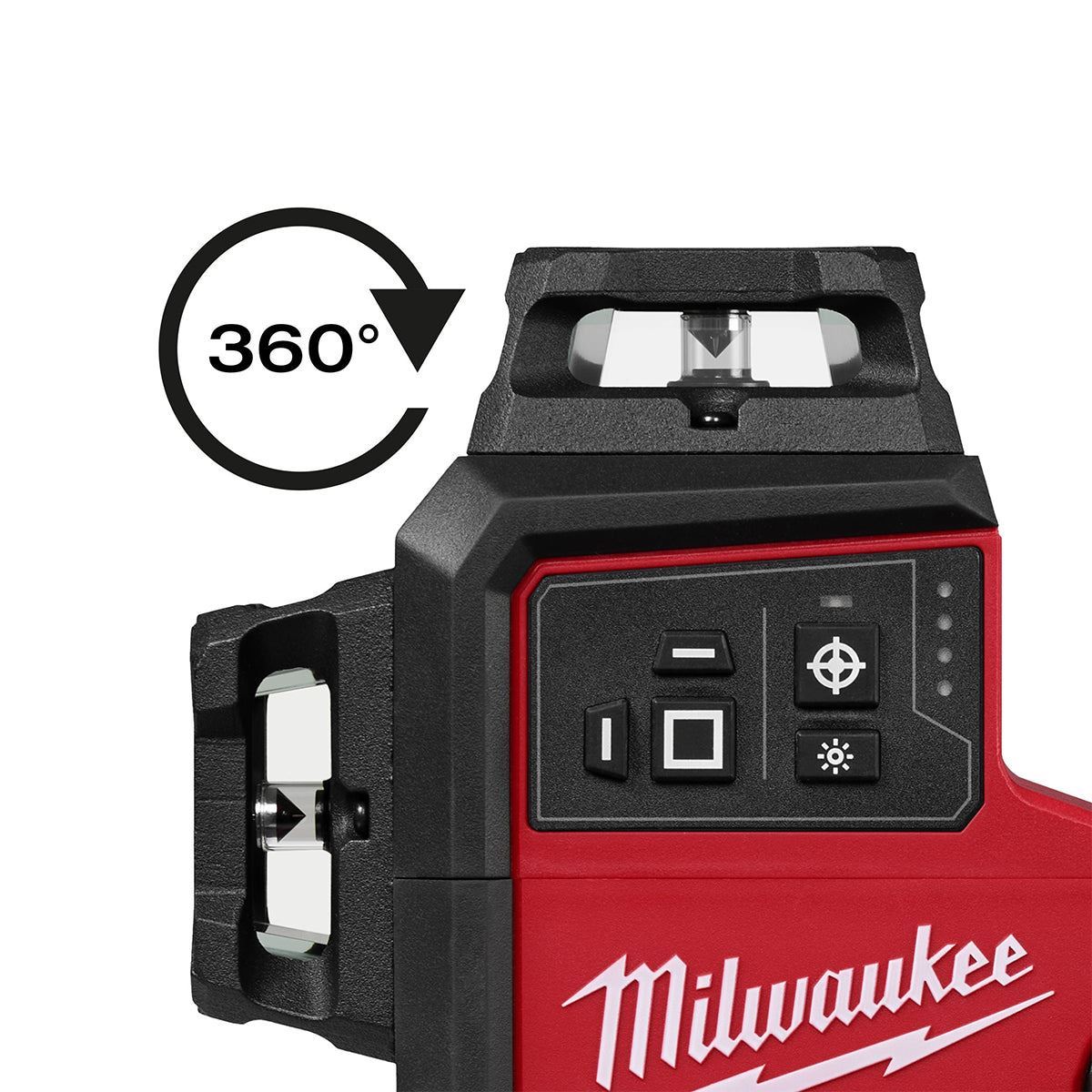 Milwaukee M12A3PLO-0C 12V M12 Green Auto Alignment 360° 3 Plane Laser with 1 x 3.0Ah Battery Charger Case & Laser Tripod